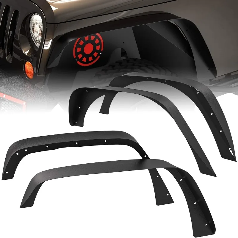 Расширители, совместимые с Jeep Wrangler JK и JKU Unlimited 2007-2018 гг., комплект внедорожных стальных вкладышей из 4 предметов, крылья для Jeep JK
Расширители, совместимые с Jeep Wrangler JK и JKU Unlimited 2007-2018 гг., комплект внедорожных стальных вкладышей из 4 предметов, крылья для Jeep JK