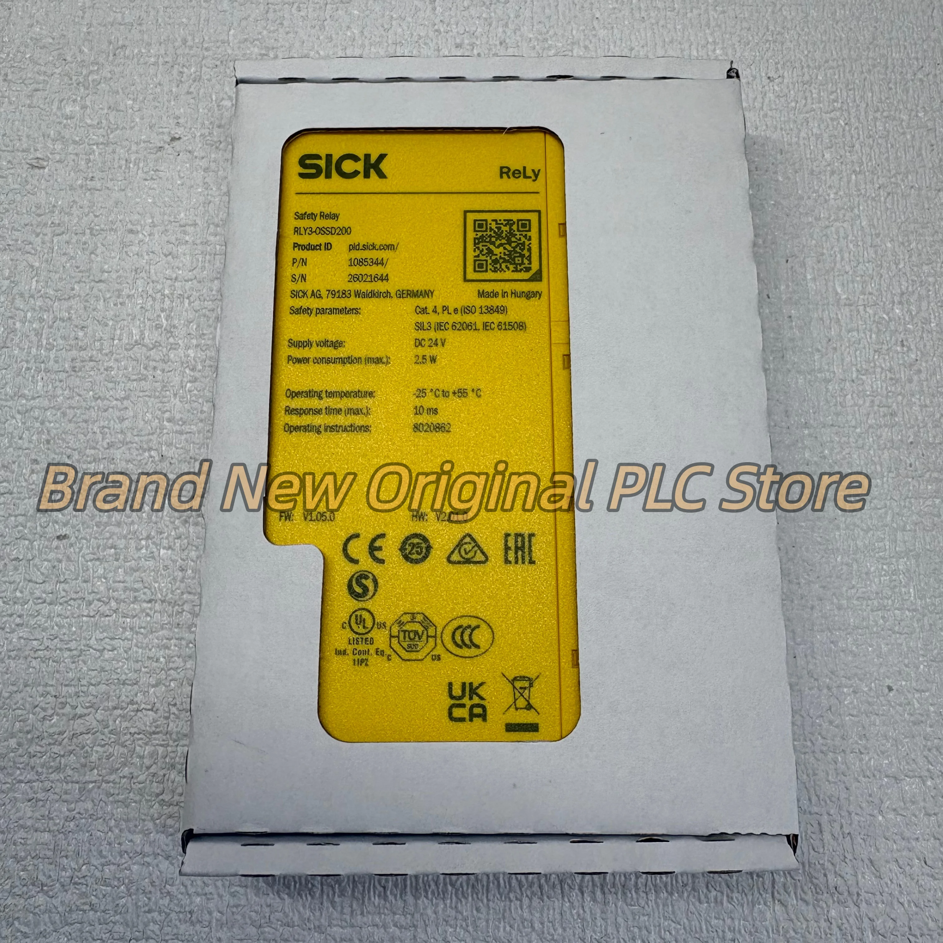 Safety relay Brand New RLY3-OSSD200 1085344
Safety relay Brand New RLY3-OSSD200 1085344