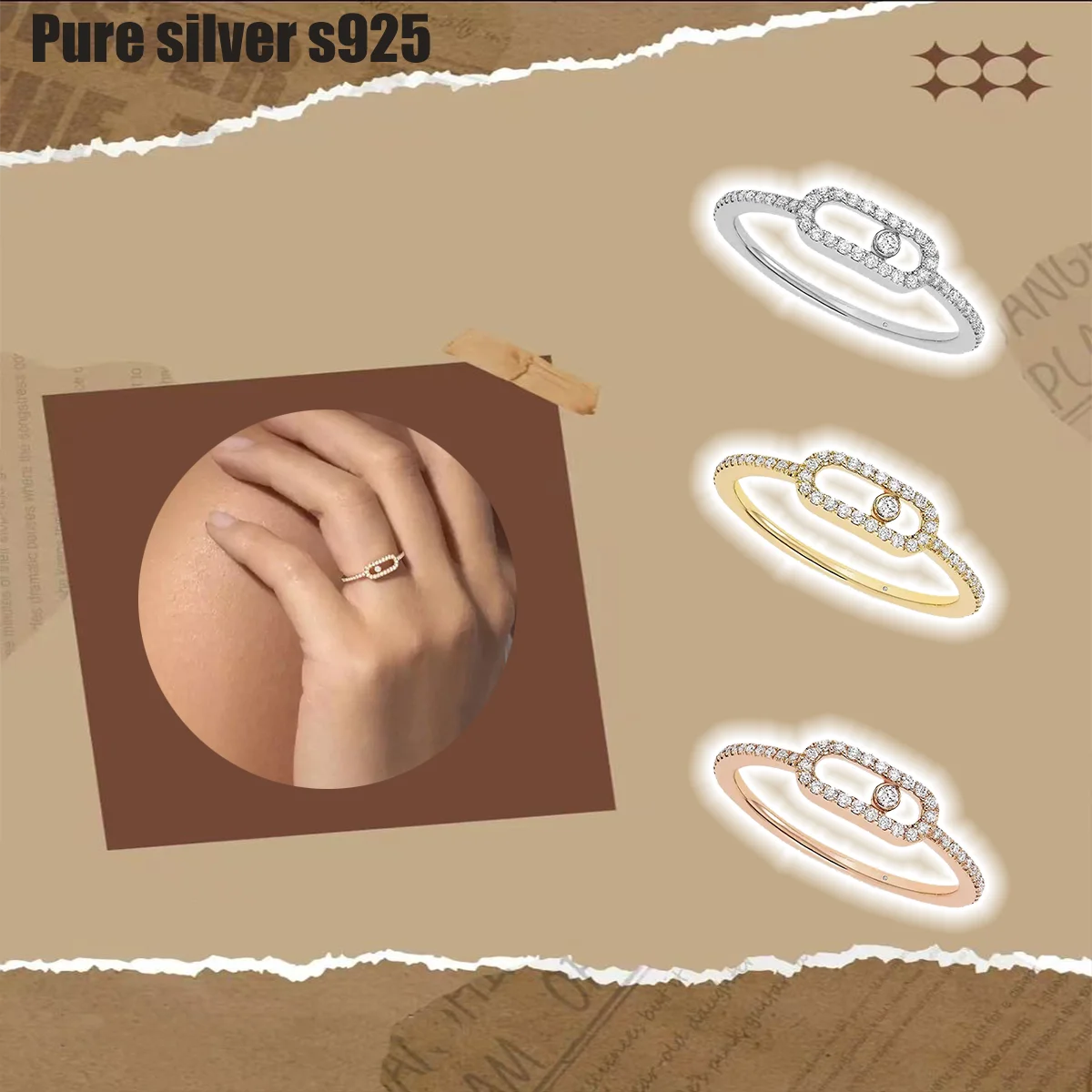 Pure silver s925 ring Luxury, fashionable, personalized, trendy, compact, high-end, versatile ring
Pure silver s925 ring Luxury, fashionable, personalized, trendy, compact, high-end, versatile ring