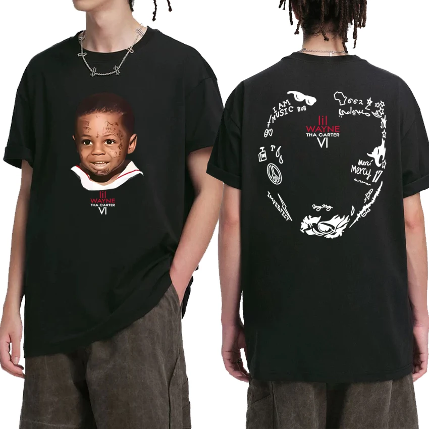 Hot Rapper Lil Wayne World Tour 2025 Double Sided print T shirt New Men Women vintage short sleeve T-shirts Unisex Cotton Tops 
Hot Rapper Lil Wayne World Tour 2025 Double Sided print T shirt New Men Women vintage short sleeve T-shirts Unisex Cotton Tops