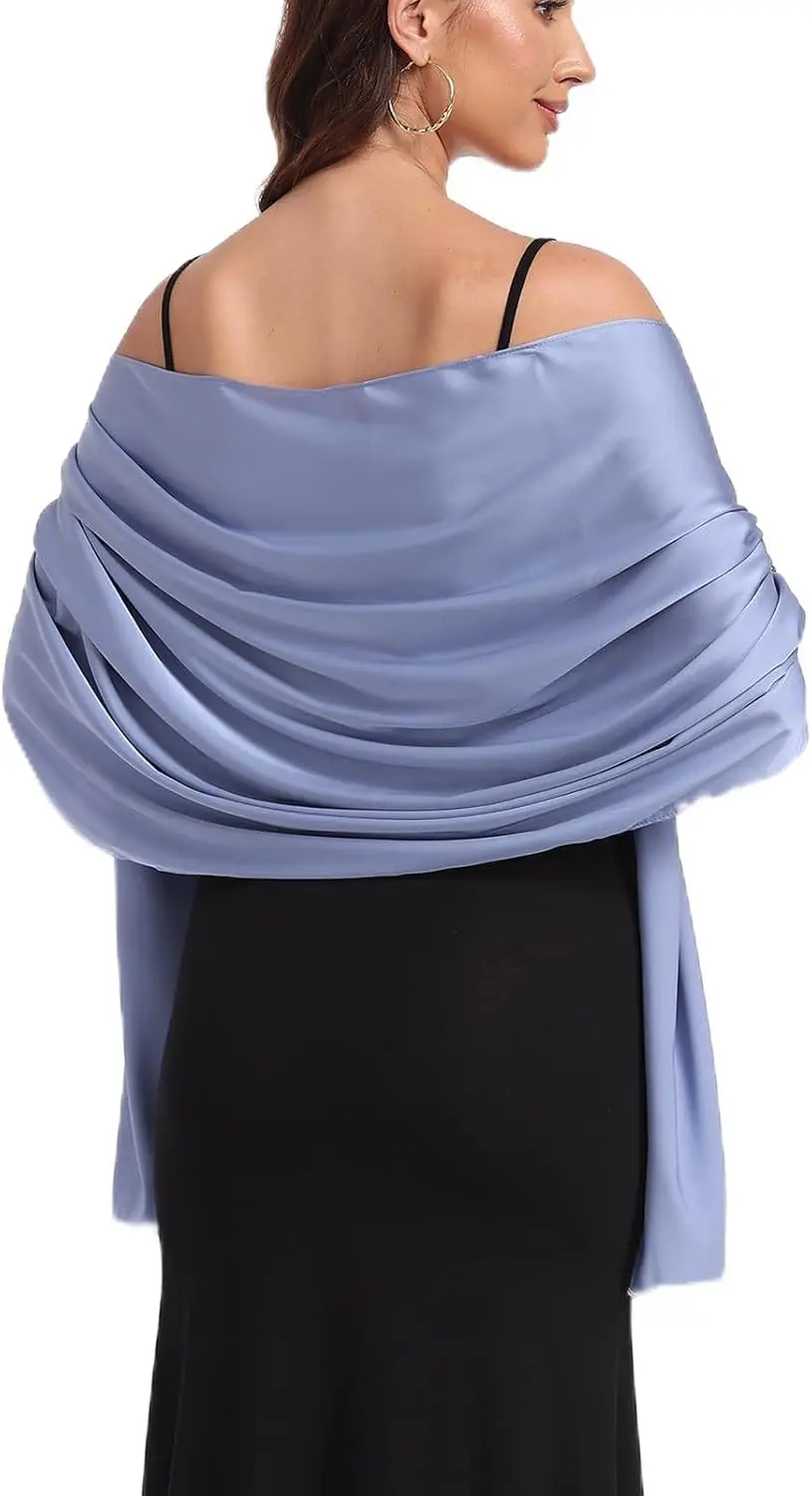 Women satin shawl wrap for evening wedding formal dressy cover-up elegant lightweight accessory
Women satin shawl wrap for evening wedding formal dressy cover-up elegant lightweight accessory