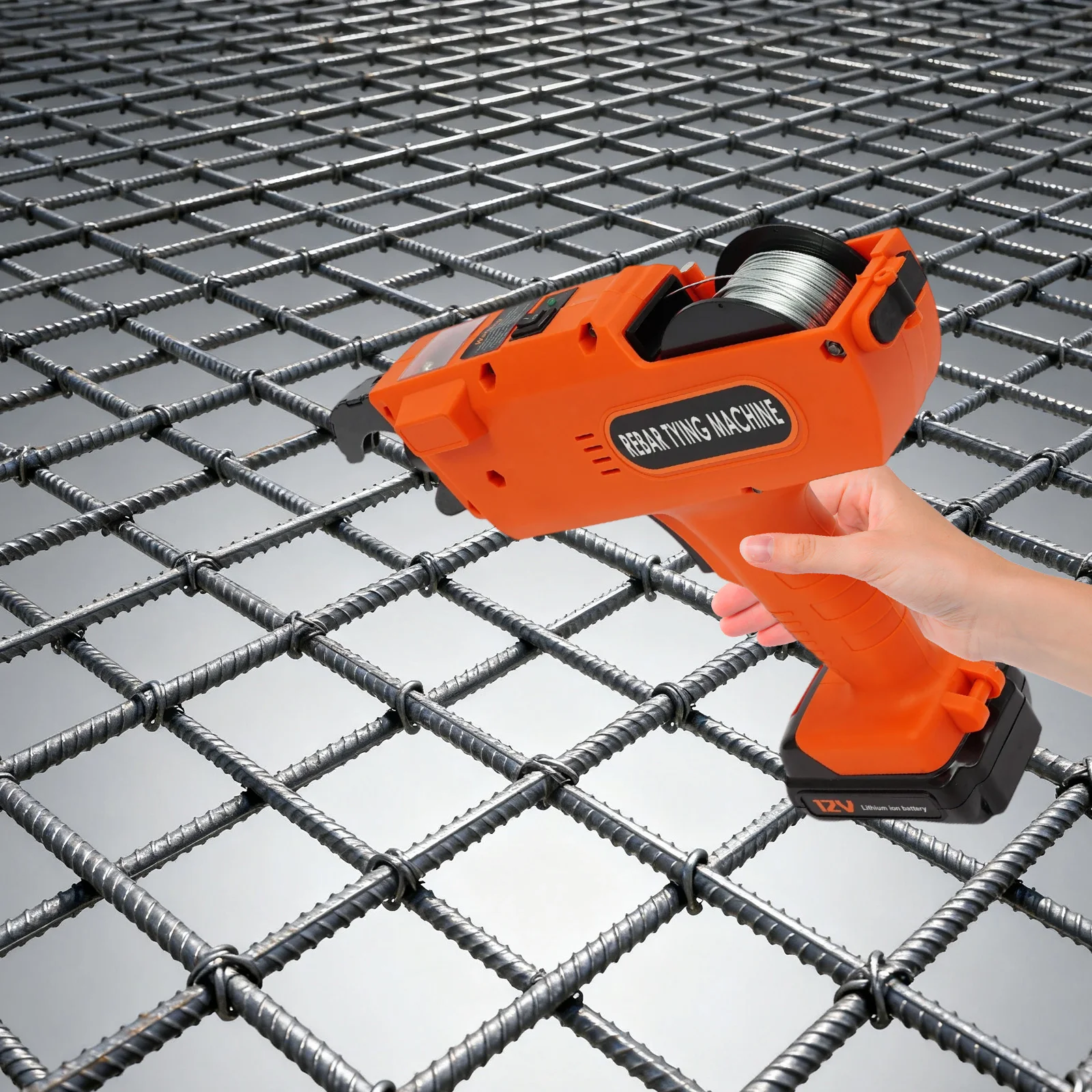 Rebar Tier Machine 0.31-1.34in Electric Rebar Binding Gun Auto Steel Bar Tying Tool Handheld Workshop Rebar Tool 12V EU/US plug
Rebar Tier Machine 0.31-1.34in Electric Rebar Binding Gun Auto Steel Bar Tying Tool Handheld Workshop Rebar Tool 12V EU/US plug