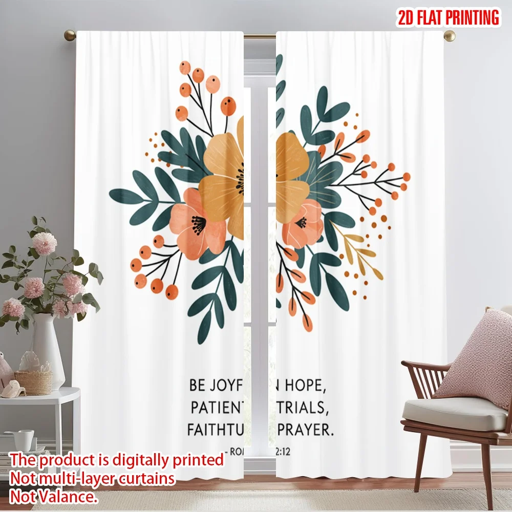 2pcs 2D flat printing Curtain Floral Hope Patience Prayer Polyester Without Electricity Festive Curtains Use for Door Wall Yard
2pcs 2D flat printing Curtain Floral Hope Patience Prayer Polyester Without Electricity Festive Curtains Use for Door Wall Yard