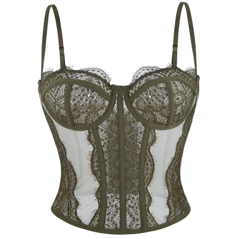 Женский кружевной корсет-топ с сетчатыми вставками, приталенный, без рукавов, укороченный, прозрачный, для женщин
Женский кружевной корсет-топ с сетчатыми вставками, приталенный, без рукавов, укороченный, прозрачный, для женщин