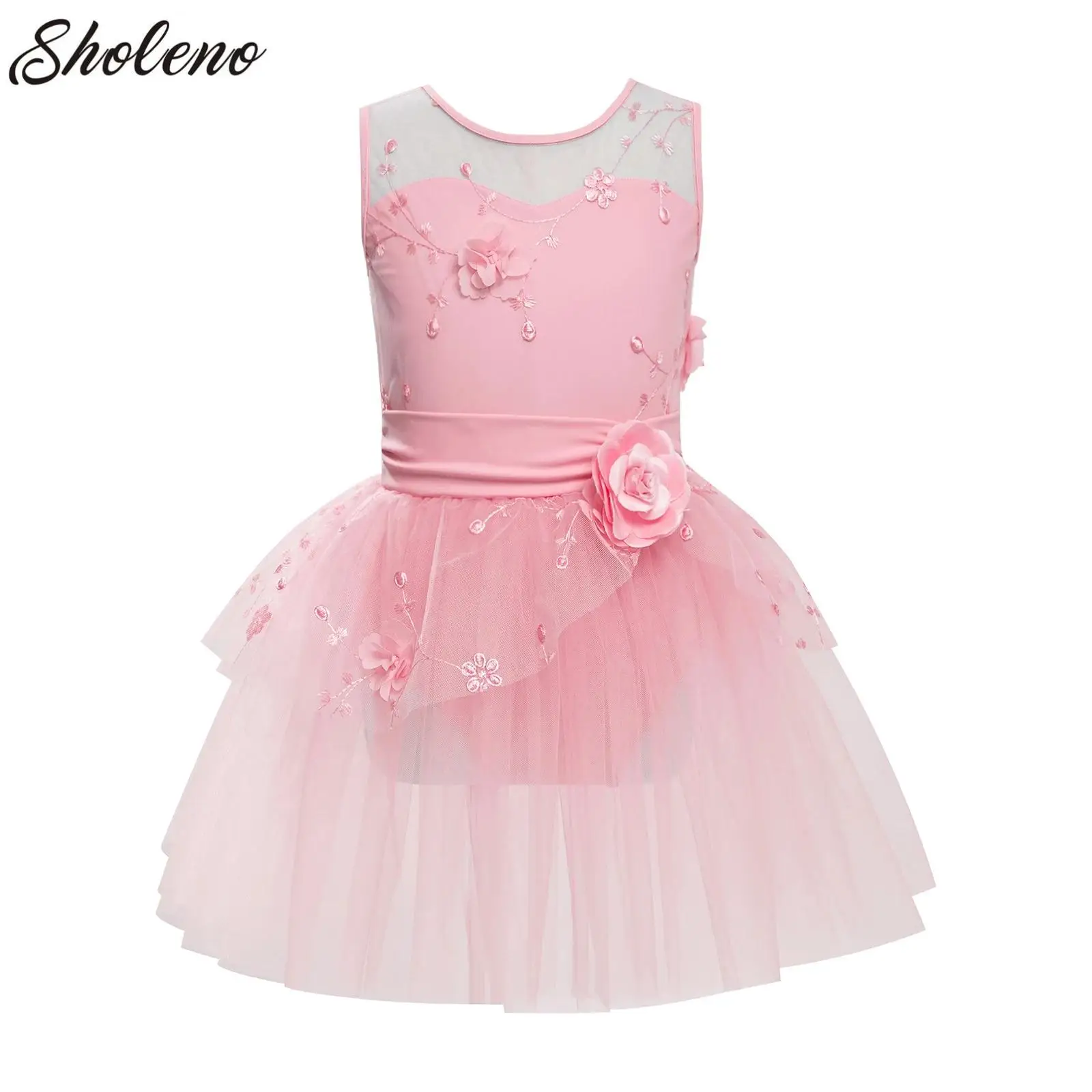 Ballet Tutu Dress for Kids Girls Sleeveless Applique Embroidered Dress Dance Leotards Stage Performance Dancewear Costume
Ballet Tutu Dress for Kids Girls Sleeveless Applique Embroidered Dress Dance Leotards Stage Performance Dancewear Costume