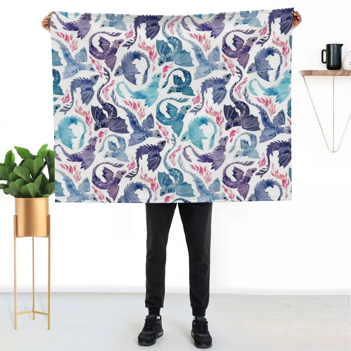 Dragon fire turquoise & purple Throw Blanket Lightweight Cozy Blanket for Bed Sofa
Dragon fire turquoise & purple Throw Blanket Lightweight Cozy Blanket for Bed Sofa