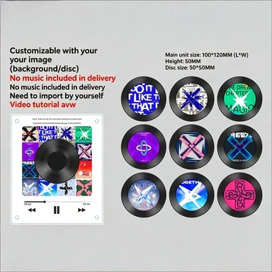 Automatically play songs NFC rotating record player tape modeling music magnetic acrylic creative refrigerator.
Automatically play songs NFC rotating record player tape modeling music magnetic acrylic creative refrigerator.