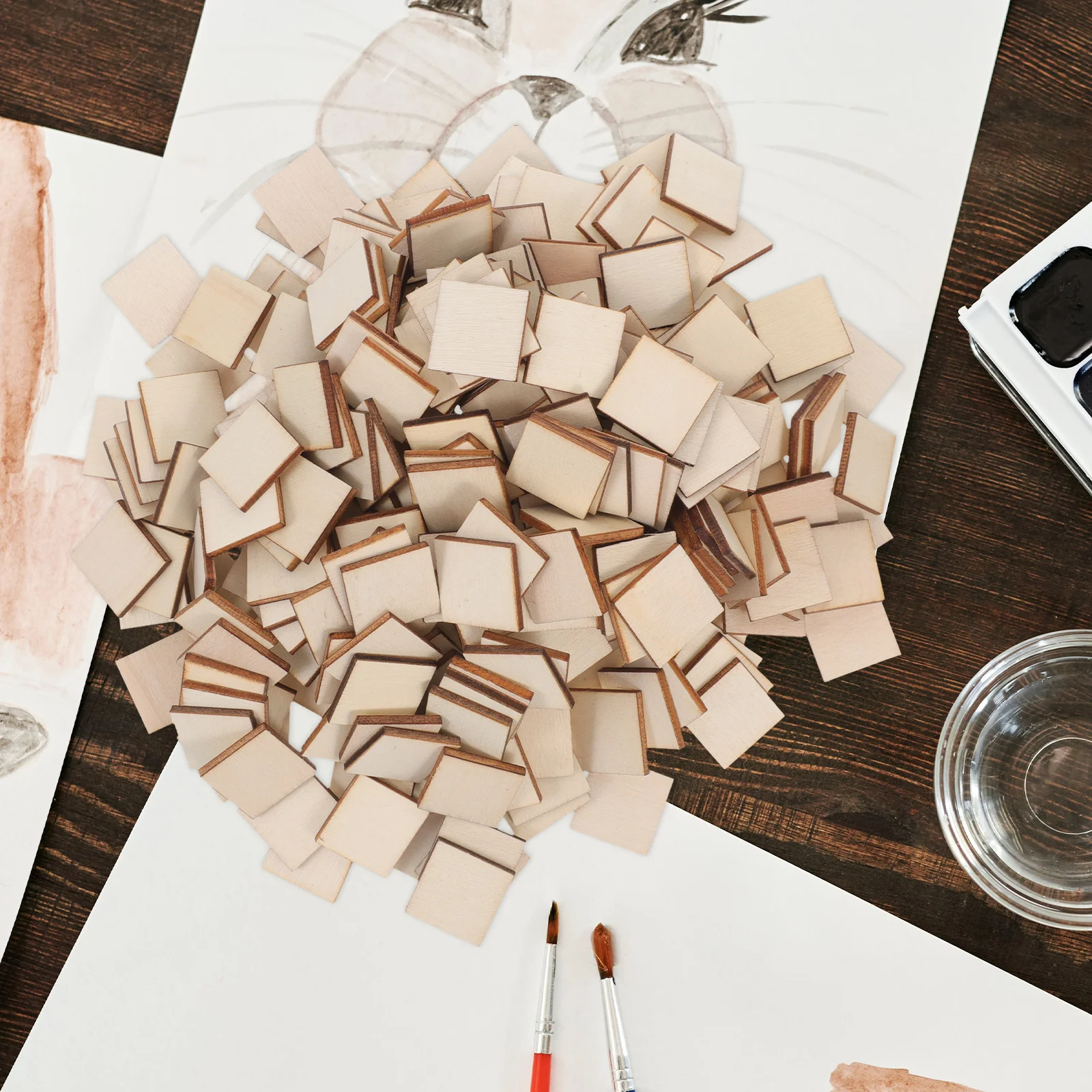300 Pcs Square Blank Wood Pieces Smooth Sturdy Perfect for Paint Stain DIY Craft Projects Wedding naments Home Decor Party Photo
300 Pcs Square Blank Wood Pieces Smooth Sturdy Perfect for Paint Stain DIY Craft Projects Wedding naments Home Decor Party Photo