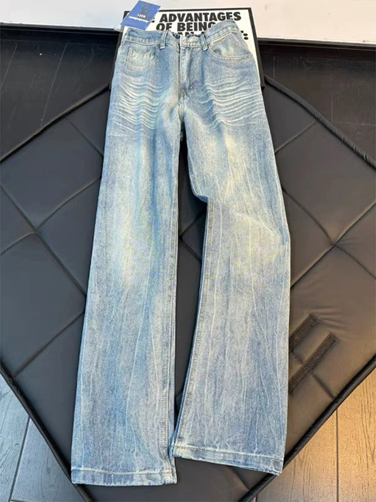 Light Blue Lightning Pattern Flared Jeans Men's CleanFit American High Street Straight Leg Slimming Knife Pants Casual Denim
Light Blue Lightning Pattern Flared Jeans Men's CleanFit American High Street Straight Leg Slimming Knife Pants Casual Denim