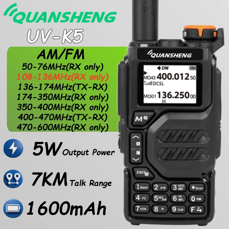 Рация Quansheng UV-K5, комплект беспроводной связи Quansheng K5, рация с большим радиусом действия для охоты и кемпинга
Рация Quansheng UV-K5, комплект беспроводной связи Quansheng K5, рация с большим радиусом действия для охоты и кемпинга
