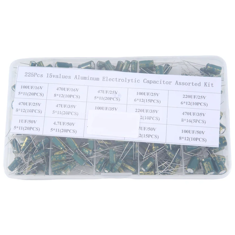A83F-225Pcs Capacitor High Frequency Inline Kit 15 Kinds Of Specifications Resistance Value
A83F-225Pcs Capacitor High Frequency Inline Kit 15 Kinds Of Specifications Resistance Value