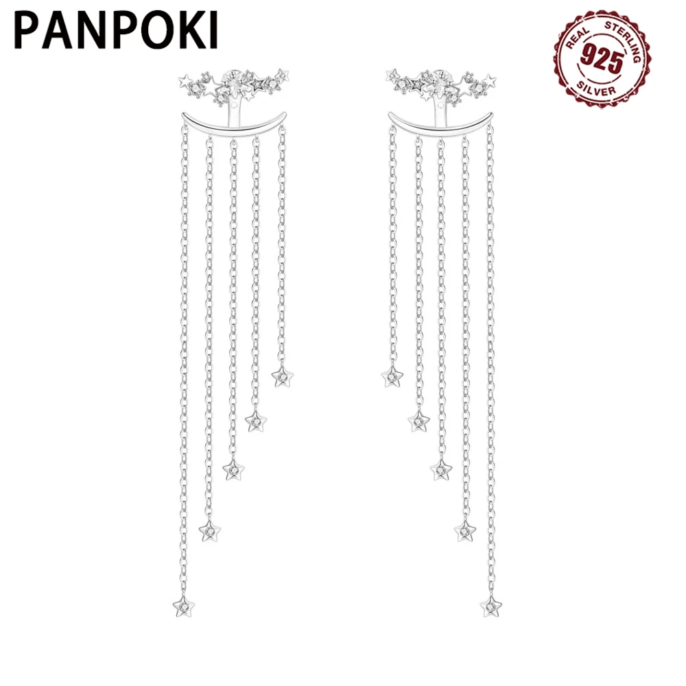 PANPOKI 925 Sterling Silver 2 Ways Wear Tassel Stud Earrings Zircon For Women Exquisite Daily Jewelry Party Fine Original Gifts
PANPOKI 925 Sterling Silver 2 Ways Wear Tassel Stud Earrings Zircon For Women Exquisite Daily Jewelry Party Fine Original Gifts