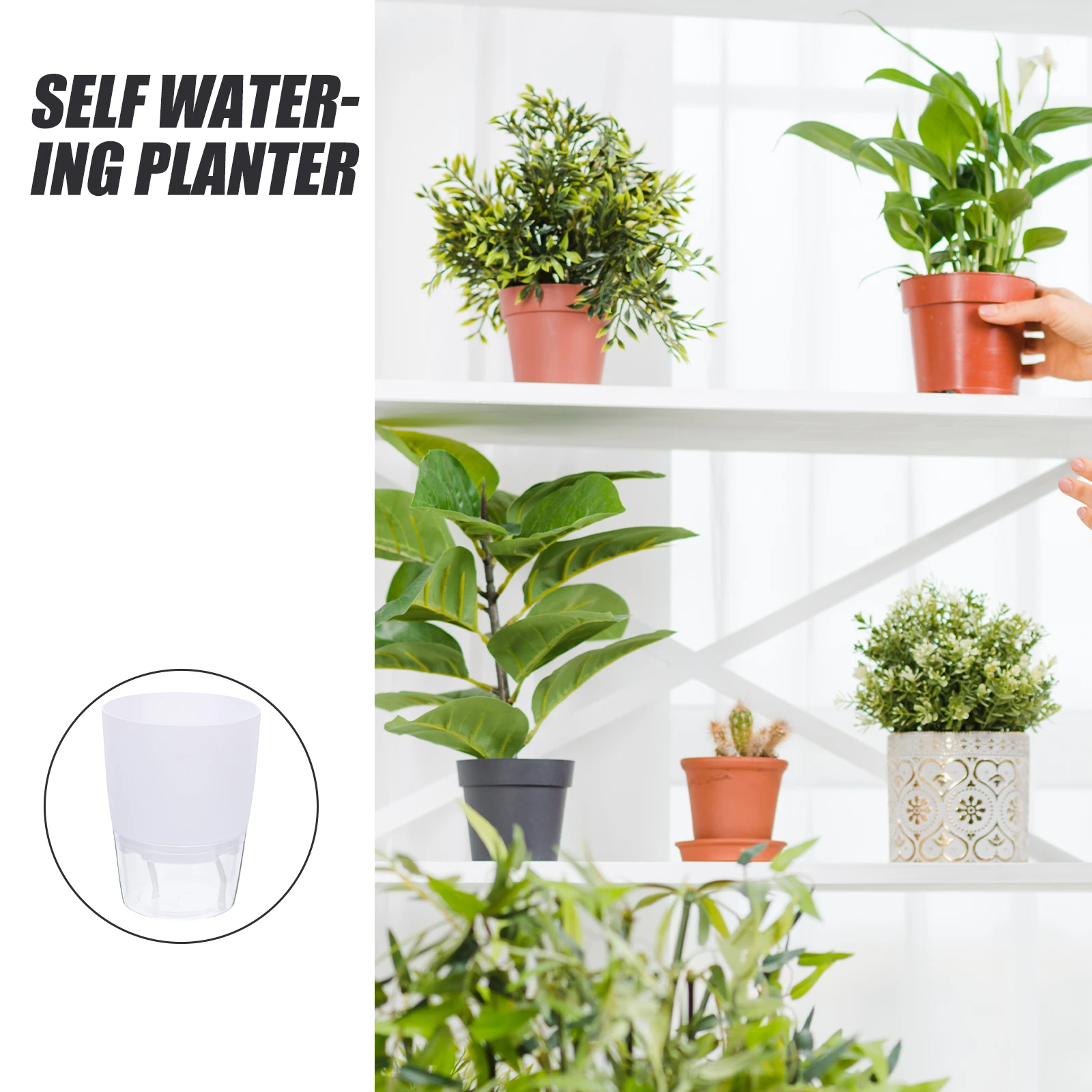 Automatic Watering Flower Pot Self Absorbent Planter Plastic Plant Container Pots Balcony Windowsill Desk Room
Automatic Watering Flower Pot Self Absorbent Planter Plastic Plant Container Pots Balcony Windowsill Desk Room
