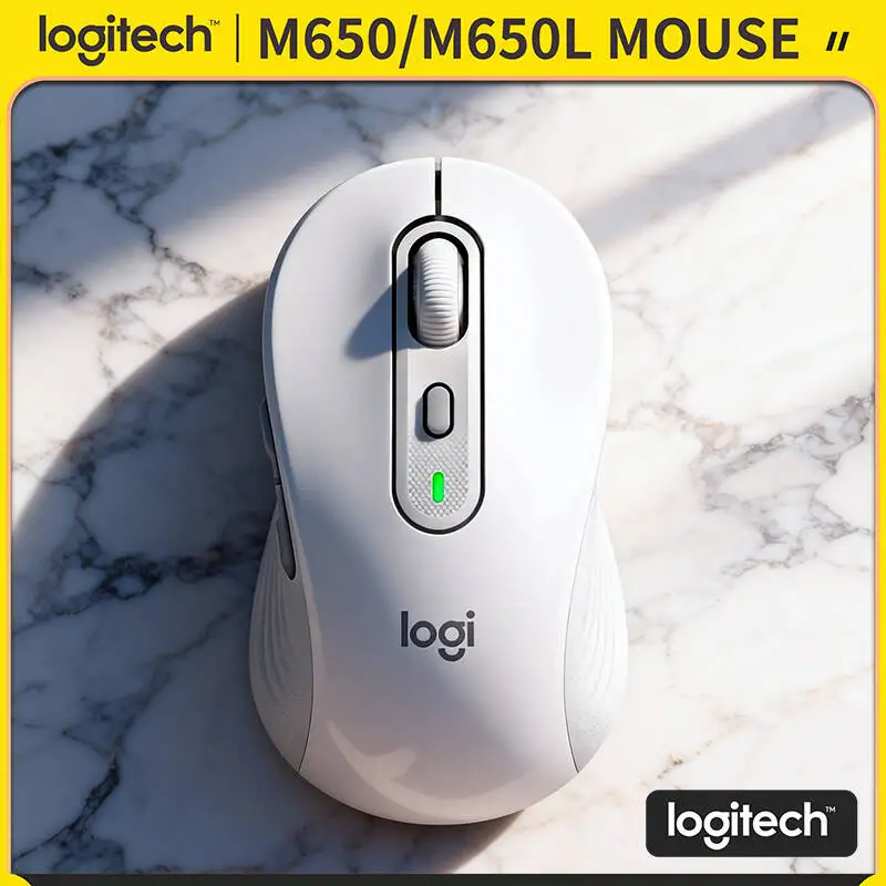 Logitech M650/M650L Ergonomic Mouse - Rubber Grips, Advanced Optical Tracking, 24-Month Battery, 5 Programmable Buttons