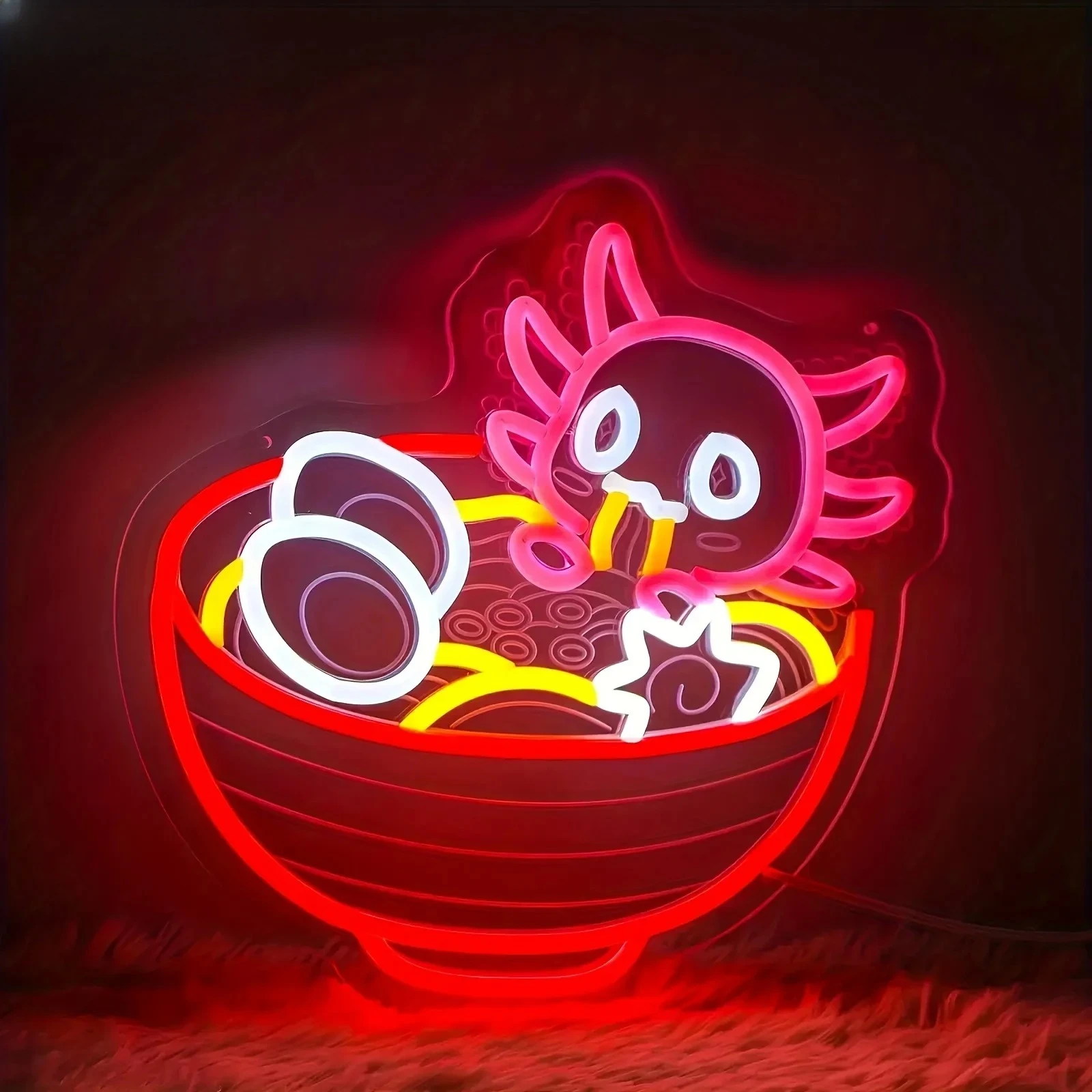 Axolotl Eating Noodles Neon Sign USB Dimmable LED Neon Light for Bedroom Livingroom Club Bar Man Cave Party Wall Decor Gifts
Axolotl Eating Noodles Neon Sign USB Dimmable LED Neon Light for Bedroom Livingroom Club Bar Man Cave Party Wall Decor Gifts