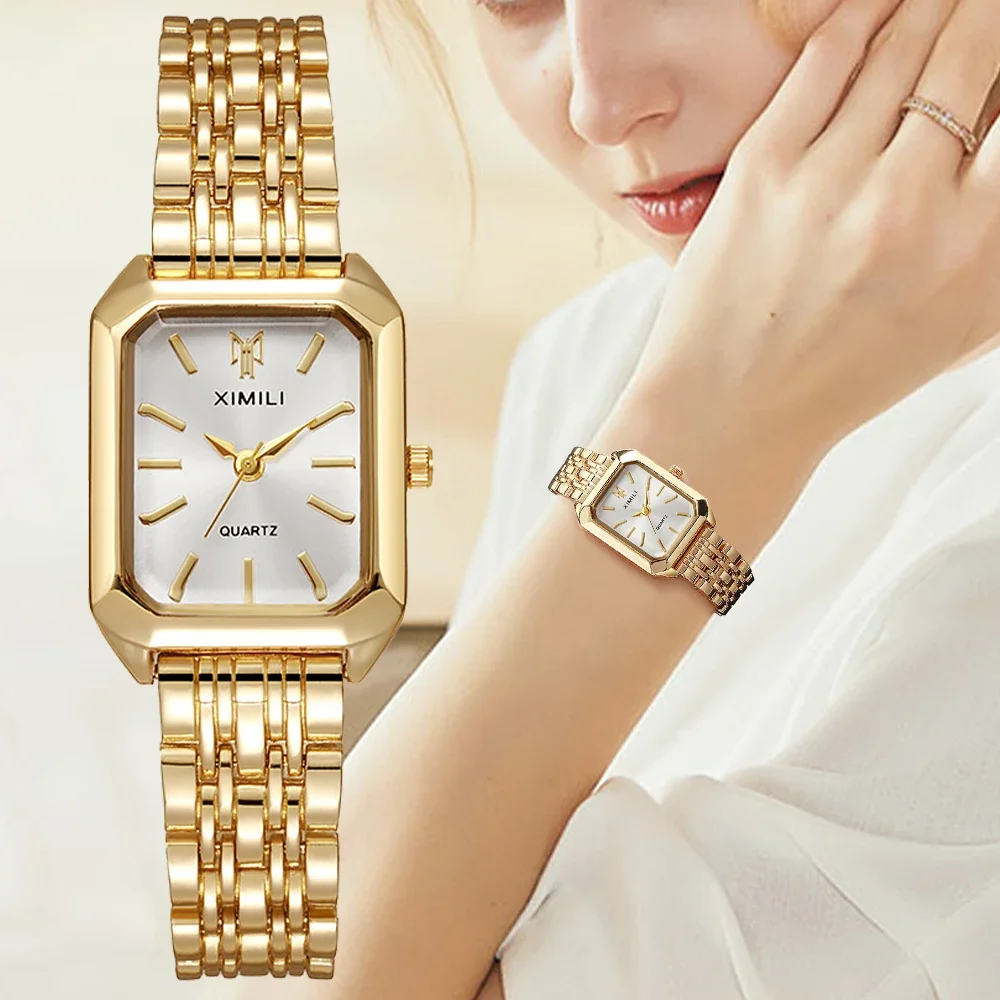 2025 Fashion Women's Quartz Watch Simple Square Silver Gold Gold Plated Women's Watch Corporate Alloy Folding Clock Holiday Gift
2025 Fashion Women's Quartz Watch Simple Square Silver Gold Gold Plated Women's Watch Corporate Alloy Folding Clock Holiday Gift