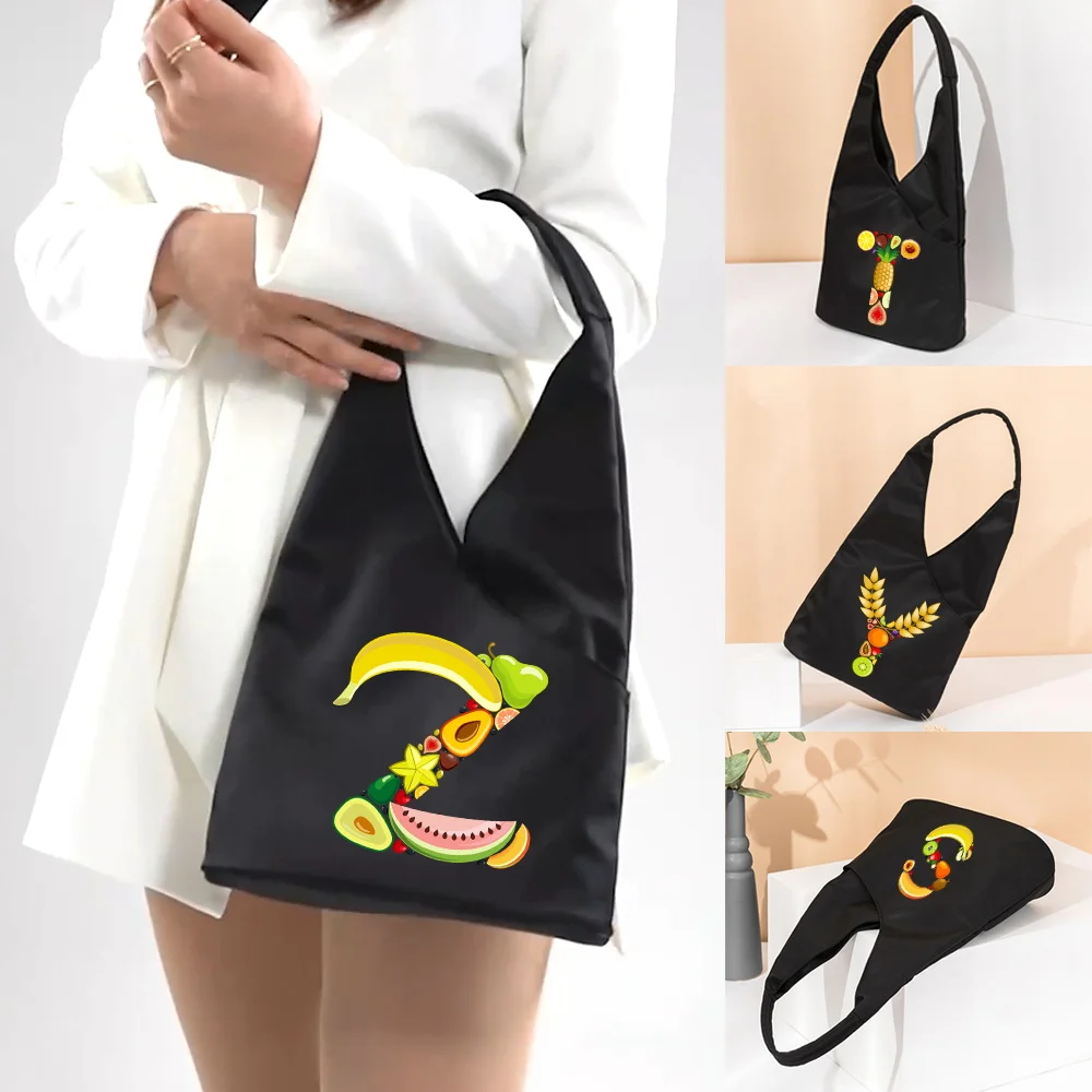 Fruit Letter Shoulder Bag Tote Women Trend New Thick Eco Nylon Handbag Reusable Portable Supermarket Folding Pouch Foldable Pack
Fruit Letter Shoulder Bag Tote Women Trend New Thick Eco Nylon Handbag Reusable Portable Supermarket Folding Pouch Foldable Pack