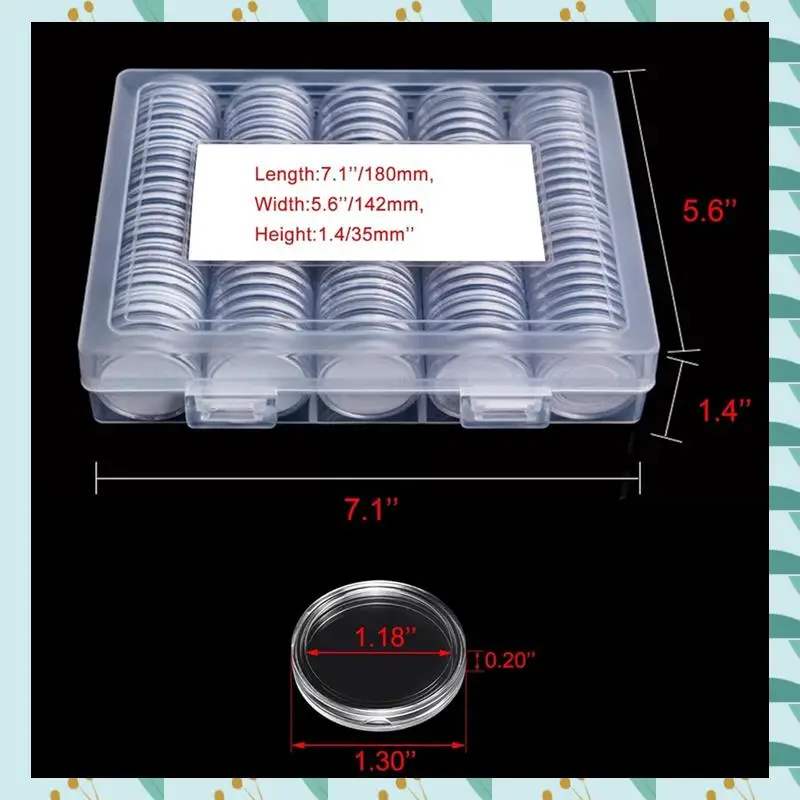 A71P 240 Pieces 30Mm Coin Capsules Coin Holders For Collectors, With Foam Gasket 5 Sizes (17/20/25/27/30Mm) Coin Case
A71P 240 Pieces 30Mm Coin Capsules Coin Holders For Collectors, With Foam Gasket 5 Sizes (17/20/25/27/30Mm) Coin Case