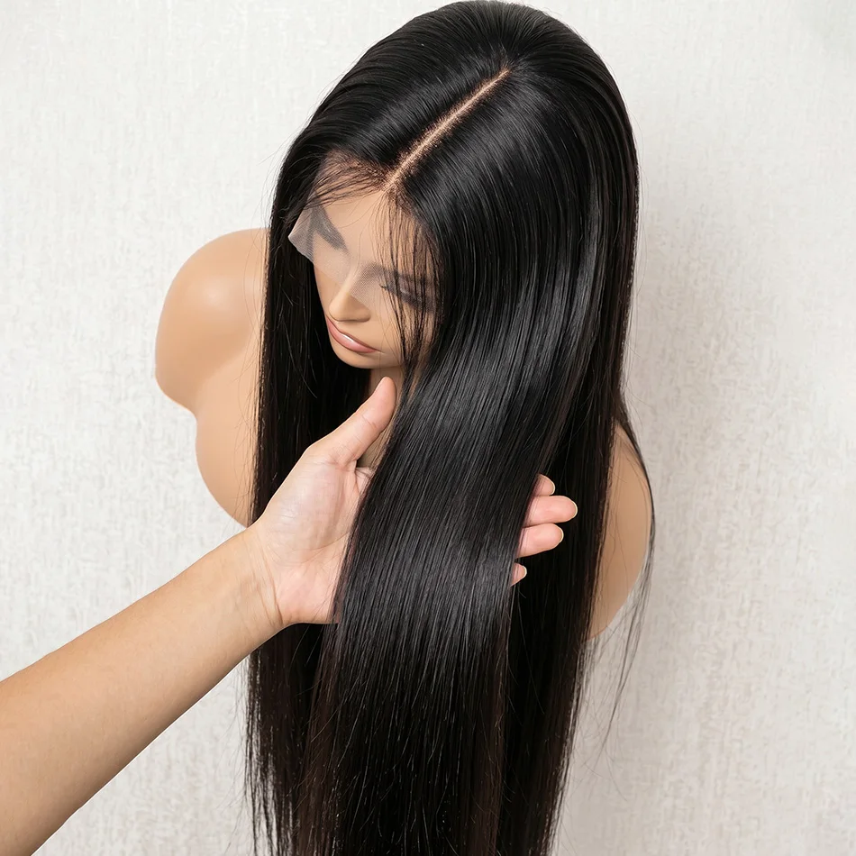 Luxury 40 Inch Extra Long 250% Density Natural Black 13x6 HD Lace Frontal Bone Straight Silky Smooth 13x4 Remy Human Hair Wigs Pre Plucked Hairline Invisible Bleached Knots Wear and Go 5x5 Glueless Closure Thick Ends
Luxury 40 Inch Extra Long 250% Density Natural Black 13x6 HD Lace Frontal Bone Straight Silky Smooth 13x4 Remy Human Hair Wigs Pre Plucked Hairline Invisible Bleached Knots Wear and Go 5x5 Glueless Closure Thick Ends
