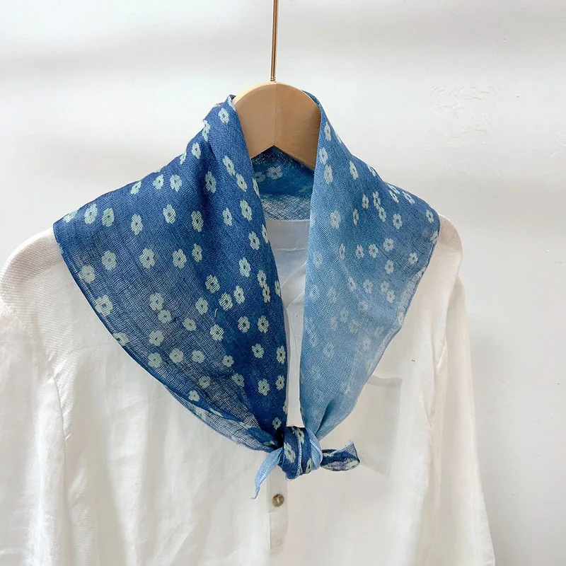 Scarf Summer Women Linen Neck Head Wrap Square Blue Breathable Sun Protection Accessory For Beach Spring Luxury
Scarf Summer Women Linen Neck Head Wrap Square Blue Breathable Sun Protection Accessory For Beach Spring Luxury