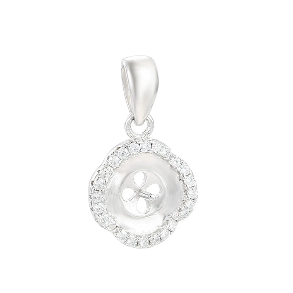925 Silver Zircon Pendant Blank For 6mm-7mm Half-drilled Round Beads Sterling Silver Pendant Base
925 Silver Zircon Pendant Blank For 6mm-7mm Half-drilled Round Beads Sterling Silver Pendant Base