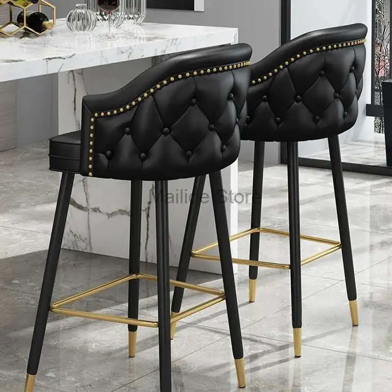 Modern Simple Bar Chairs Home High Stool Retro Bar Furniture Soft Cushion Backrest Bar Chair Cafe Front Desk Solid Wood Armchair
Modern Simple Bar Chairs Home High Stool Retro Bar Furniture Soft Cushion Backrest Bar Chair Cafe Front Desk Solid Wood Armchair