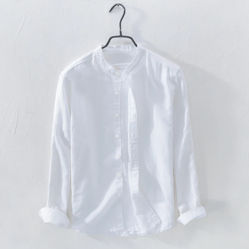 Japanese Style Simple Long Sleeve Linen Shirt Men Casual Loose Stand Collar Thin Artistic Cotton Linen Shirt Top
Japanese Style Simple Long Sleeve Linen Shirt Men Casual Loose Stand Collar Thin Artistic Cotton Linen Shirt Top