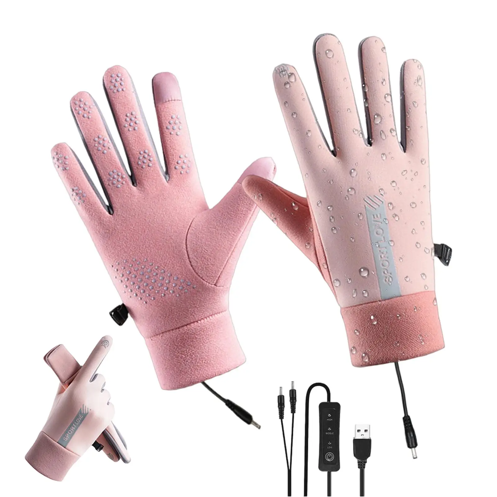 Heated Gloves For Men Anti-Slip Waterproof 3 Temperature Modes USB Heating Gloves Hand Warmers For Skiing Hiking Cycling
Heated Gloves For Men Anti-Slip Waterproof 3 Temperature Modes USB Heating Gloves Hand Warmers For Skiing Hiking Cycling