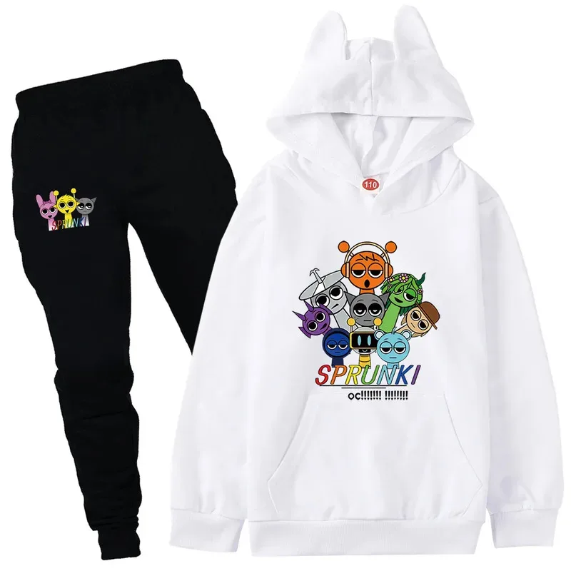 lHalloween Cosplayl Sprunki 2-Piece Clothes Set for Kids Incredibox Wenda Sweatshirt for Boys and Girls Funny Cartoon Game Hoodi
lHalloween Cosplayl Sprunki 2-Piece Clothes Set for Kids Incredibox Wenda Sweatshirt for Boys and Girls Funny Cartoon Game Hoodi