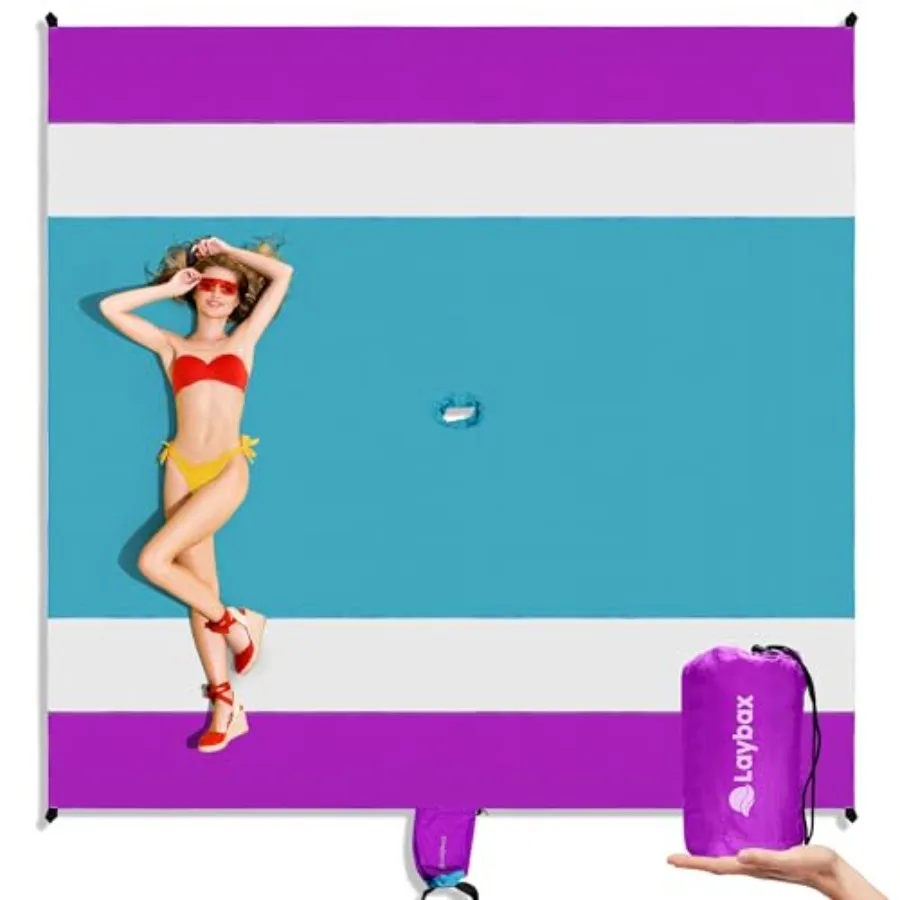 Water-Resistant Sandproof 10x9ft Beach Blanket With Umbrella Hole Beach Mat Compact and Lightweight Stuff Sack 4 Stakes Sand Po
Water-Resistant Sandproof 10x9ft Beach Blanket With Umbrella Hole Beach Mat Compact and Lightweight Stuff Sack 4 Stakes Sand Po