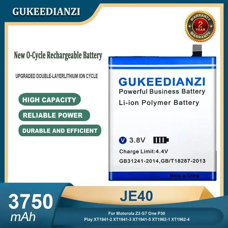 High Capacity 3750mAh JE40 Mobile Phone Battery For Motorola Z3 G7 One P30 Play XT1941-2 XT1941-3 XT1941-5 XT1962-1 XT1962-4
High Capacity 3750mAh JE40 Mobile Phone Battery For Motorola Z3 G7 One P30 Play XT1941-2 XT1941-3 XT1941-5 XT1962-1 XT1962-4