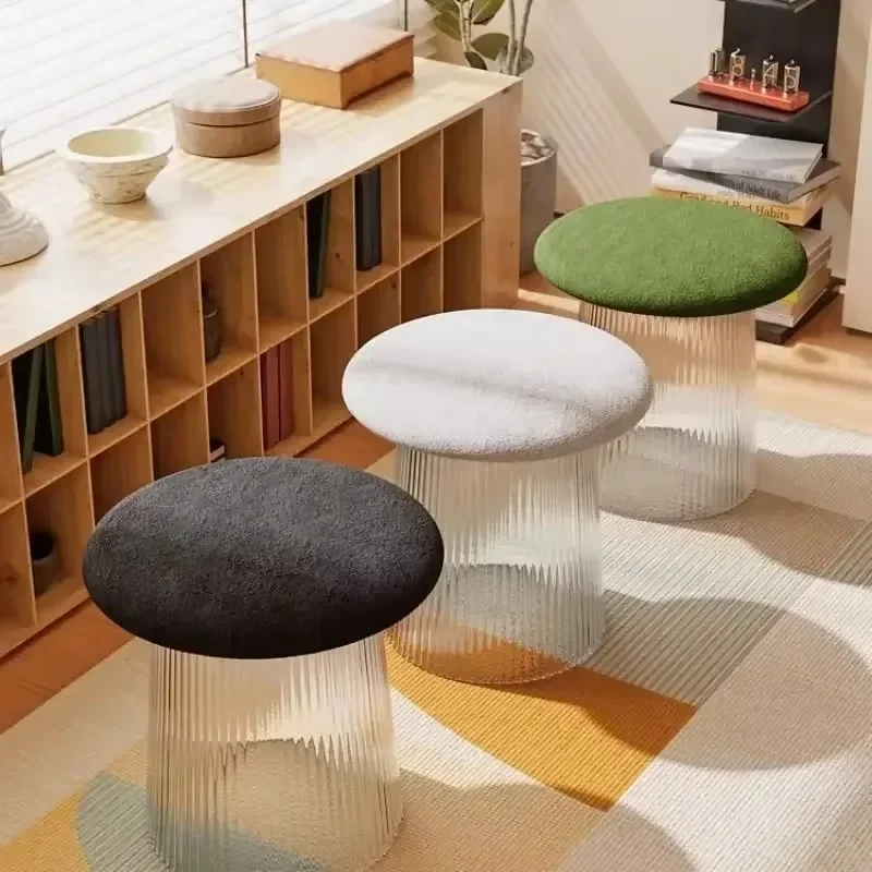 Light Luxury Stool, Living Room, Household, Sofa, Mushroom, Short Round, Transparent, Acrylic, Coffee Table, Cream, Shoe Change
Light Luxury Stool, Living Room, Household, Sofa, Mushroom, Short Round, Transparent, Acrylic, Coffee Table, Cream, Shoe Change
