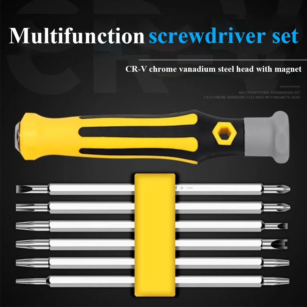 12 In 1 Screwdriver Set Magnetic Bit Cross Flat Shaped Screwdriver Head Multifunctional Precision Handheld Maintenance Tool Home
12 In 1 Screwdriver Set Magnetic Bit Cross Flat Shaped Screwdriver Head Multifunctional Precision Handheld Maintenance Tool Home