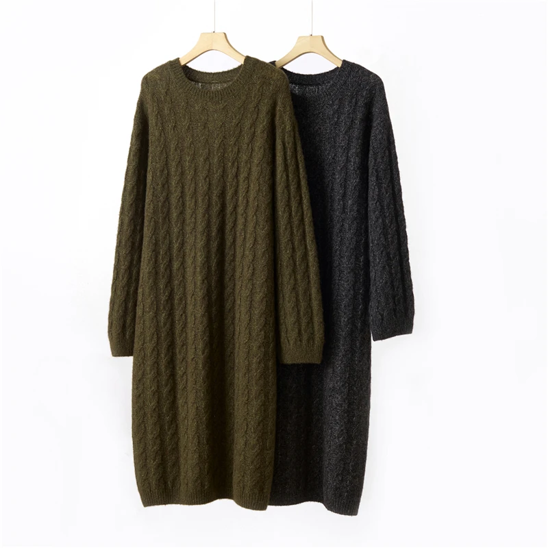 MEETCC Women 100% Cashmere Dress O-neck Strait Style Dresses Autumn Winter Luxury Casual Loose Cashmere Knitwear Korean Tops
MEETCC Women 100% Cashmere Dress O-neck Strait Style Dresses Autumn Winter Luxury Casual Loose Cashmere Knitwear Korean Tops