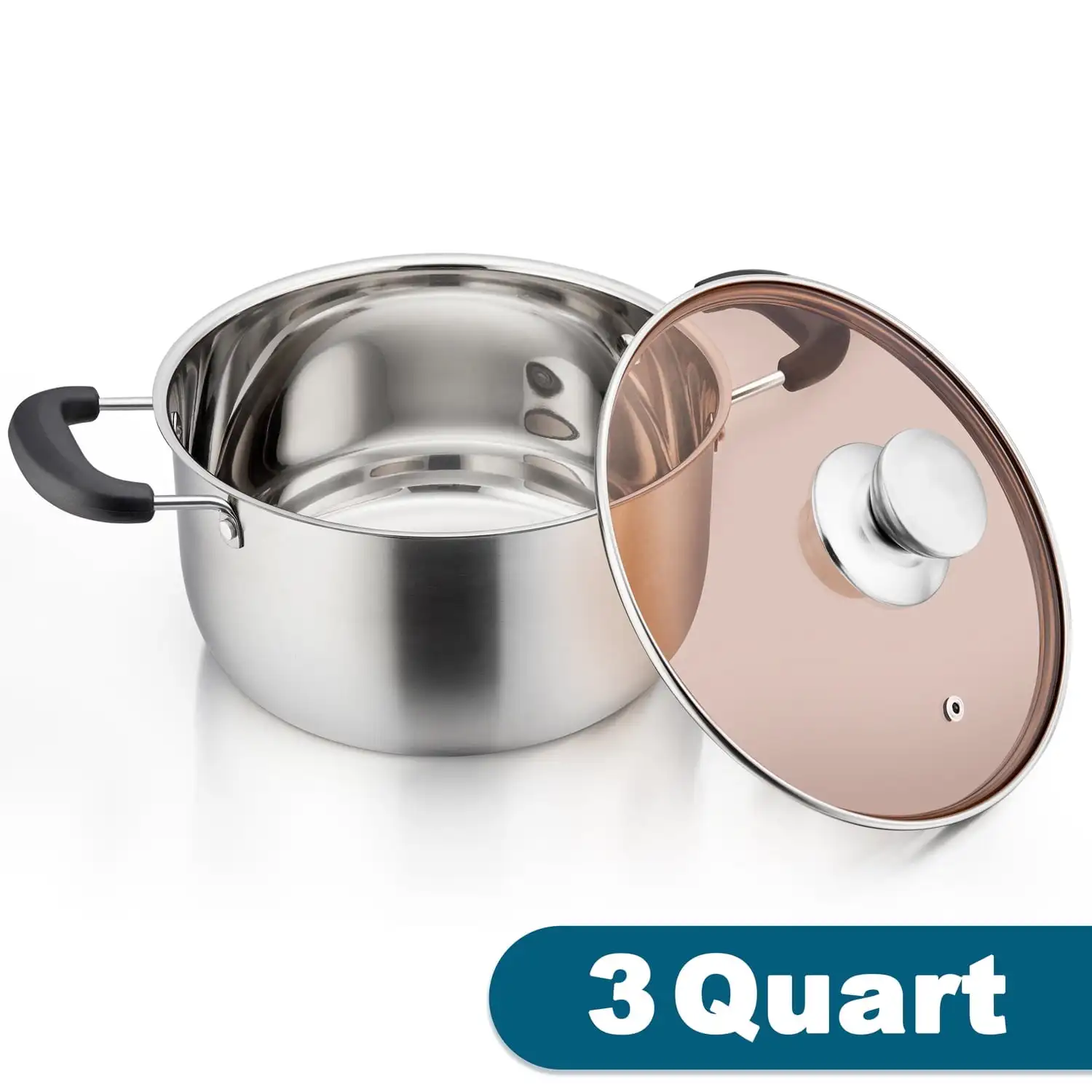 3 Quart Stockpot with Lid, Stainless Steel Soup Pasta Pot, Metal Sauce Pot for Home
3 Quart Stockpot with Lid, Stainless Steel Soup Pasta Pot, Metal Sauce Pot for Home