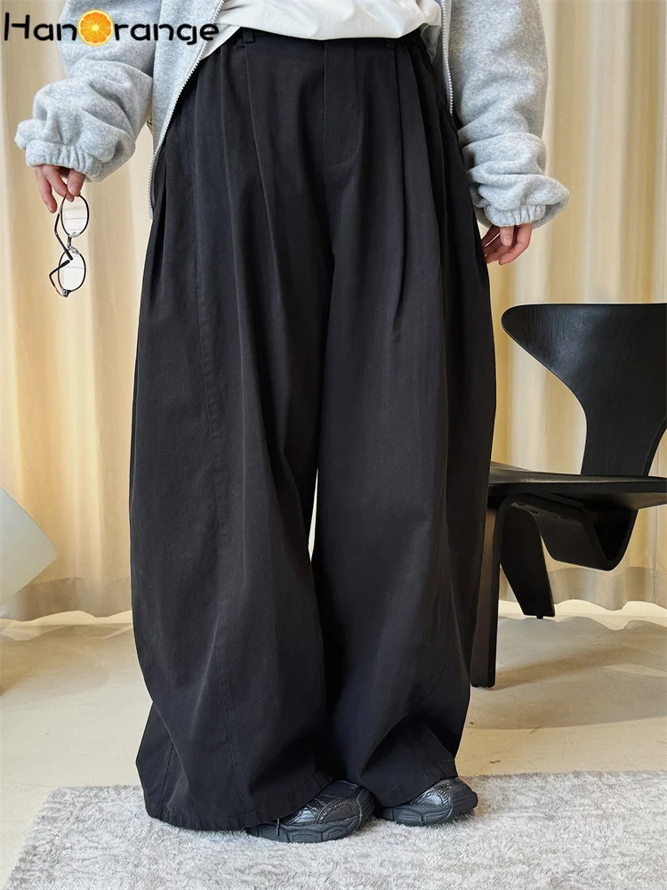 HanOrange 2026 Spring Retro High Density Carbon Grinding Washed Cocoon Wide Legs Pants Women Apricot/Navy Blue/Charcoal Gray
HanOrange 2026 Spring Retro High Density Carbon Grinding Washed Cocoon Wide Legs Pants Women Apricot/Navy Blue/Charcoal Gray