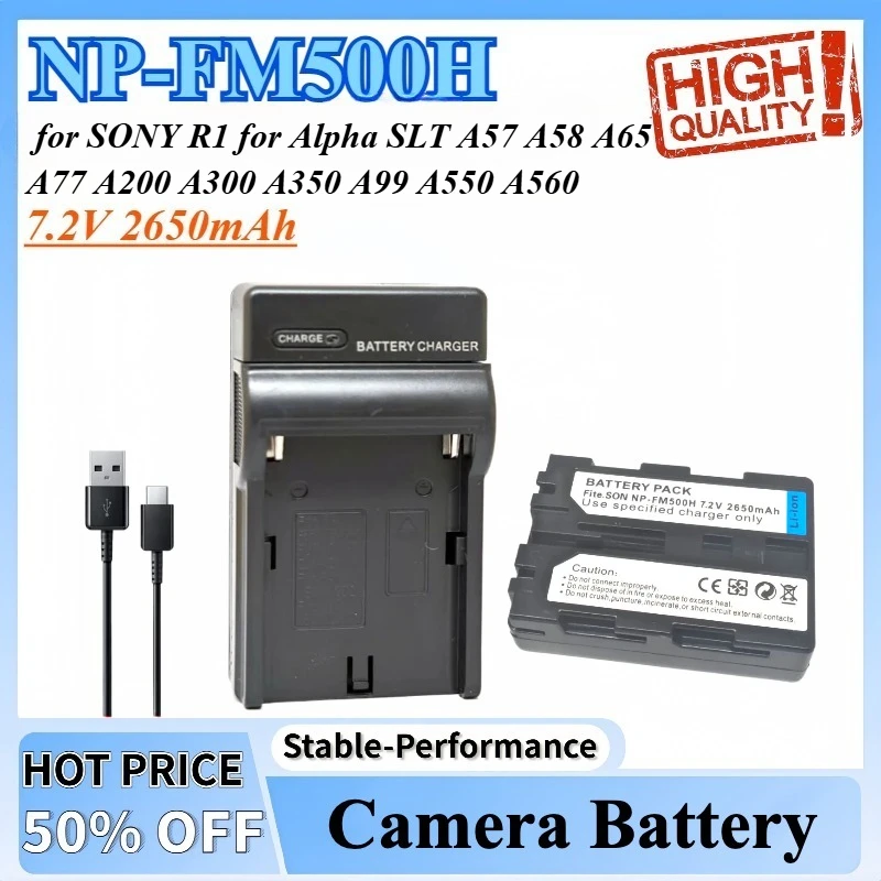 NP-FM500H NP FM500H Battery Charger for SONY R1 for Alpha SLT A57 A58 A65 A77 A200 A300 A350 A99 A550 A560 A580 A700 A850 A900
NP-FM500H NP FM500H Battery Charger for SONY R1 for Alpha SLT A57 A58 A65 A77 A200 A300 A350 A99 A550 A560 A580 A700 A850 A900