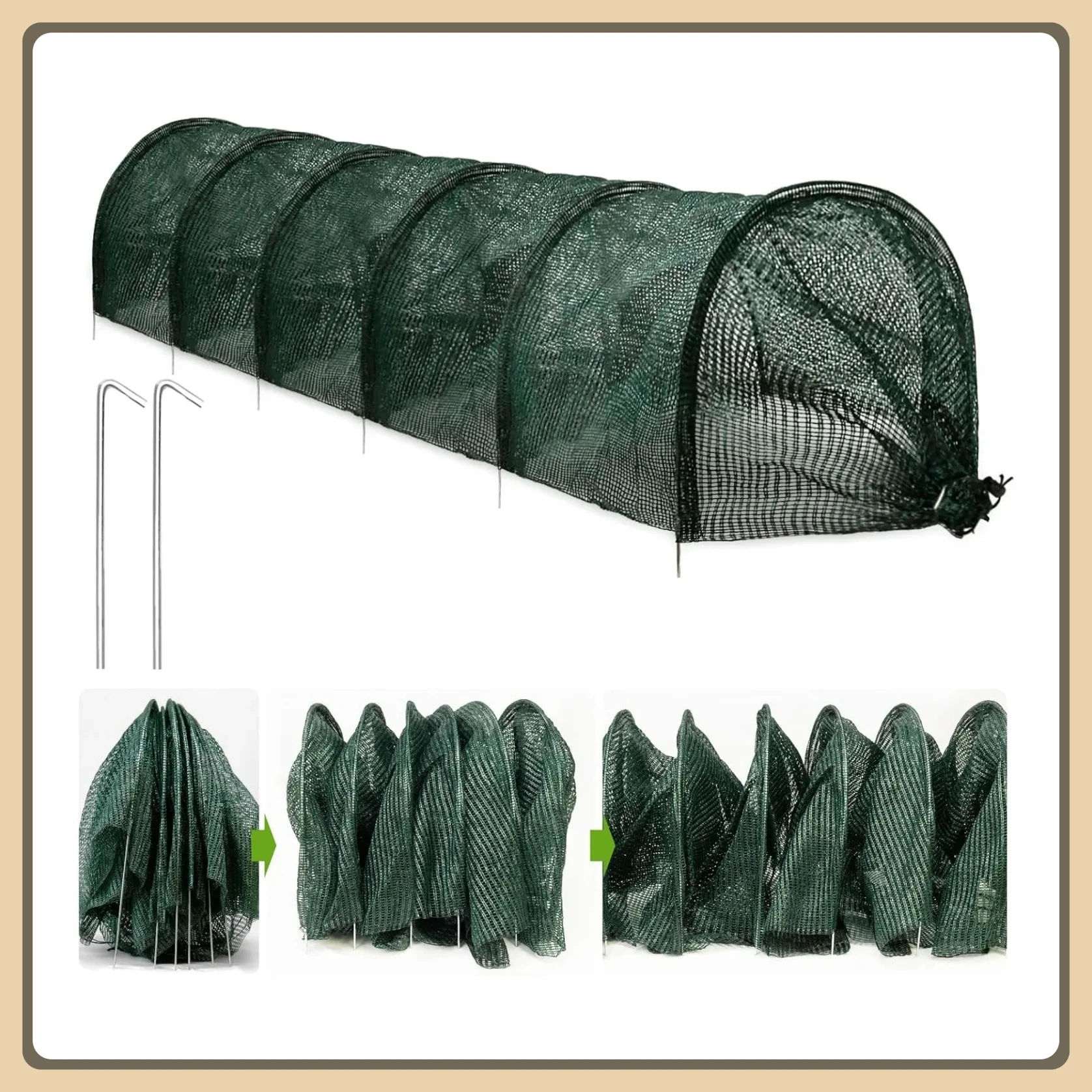 10ft/3m Portable GardenTunnel Greenhouse Durable Metal Frame with Shade Net PE Cover Quick Release for Plant Sun Pest Protection
10ft/3m Portable GardenTunnel Greenhouse Durable Metal Frame with Shade Net PE Cover Quick Release for Plant Sun Pest Protection