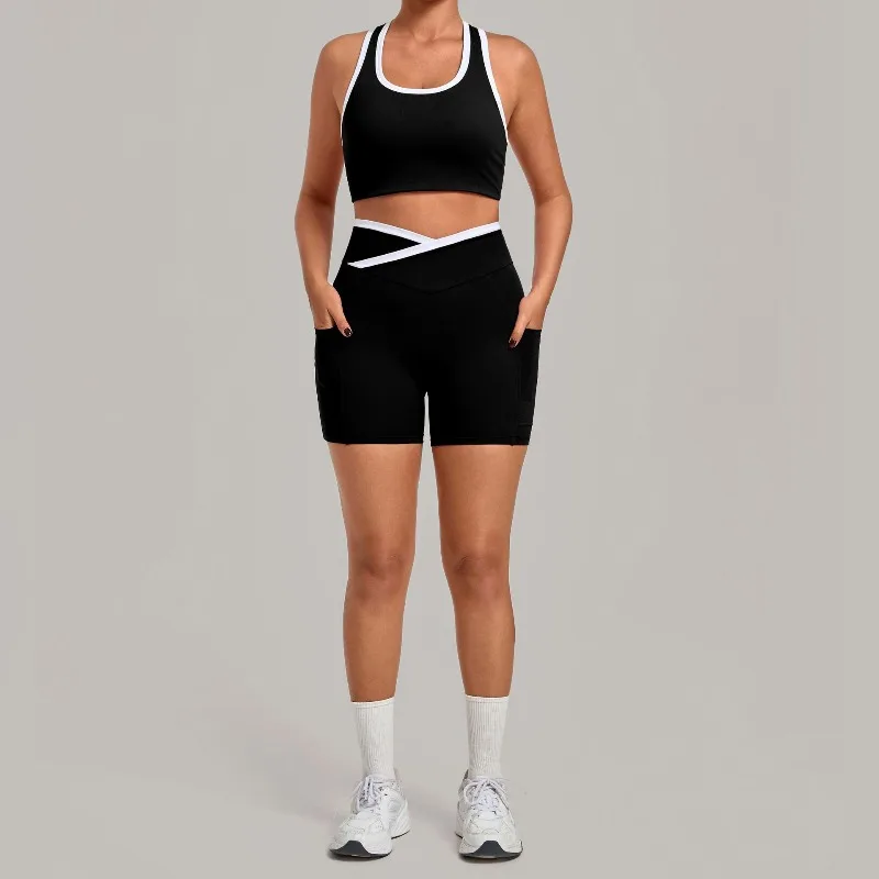 Women's Seamless Yoga Sets Sports Fitness High Waist Hip-lifting Shorts Back Beauty Sleeveless Suits Gym Training Workout Sets
Women's Seamless Yoga Sets Sports Fitness High Waist Hip-lifting Shorts Back Beauty Sleeveless Suits Gym Training Workout Sets
