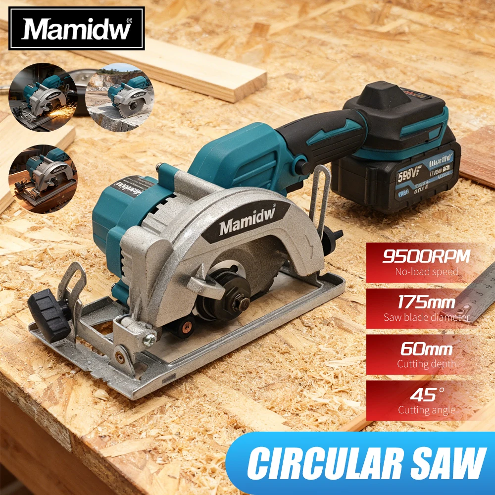 Mamidw 175mm circular saw, made of high-strength steel, wear-resistant for extended use, rust-proof, For Makita 18v Battery PIN
Mamidw 175mm circular saw, made of high-strength steel, wear-resistant for extended use, rust-proof, For Makita 18v Battery PIN
