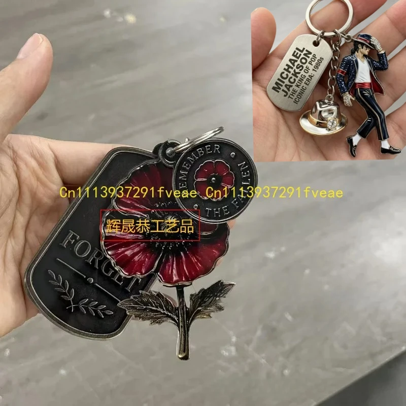 LEST WE FORGET Poppy flower keychain bag decoration gift Michael Jackson Dance King Keychain
LEST WE FORGET Poppy flower keychain bag decoration gift Michael Jackson Dance King Keychain