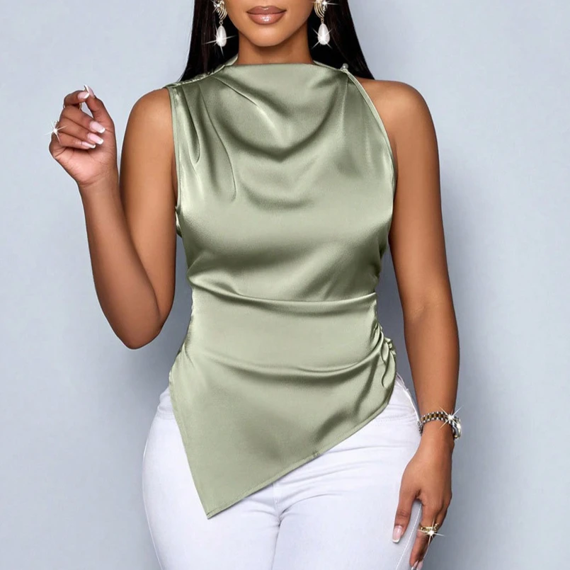 Blouses Women Shirt Tops Round Neck Sleeveless Casual Slim Fit Y2k Streetwear Tees Elegant Tight Waist Shirts 2026 Summer
Blouses Women Shirt Tops Round Neck Sleeveless Casual Slim Fit Y2k Streetwear Tees Elegant Tight Waist Shirts 2026 Summer