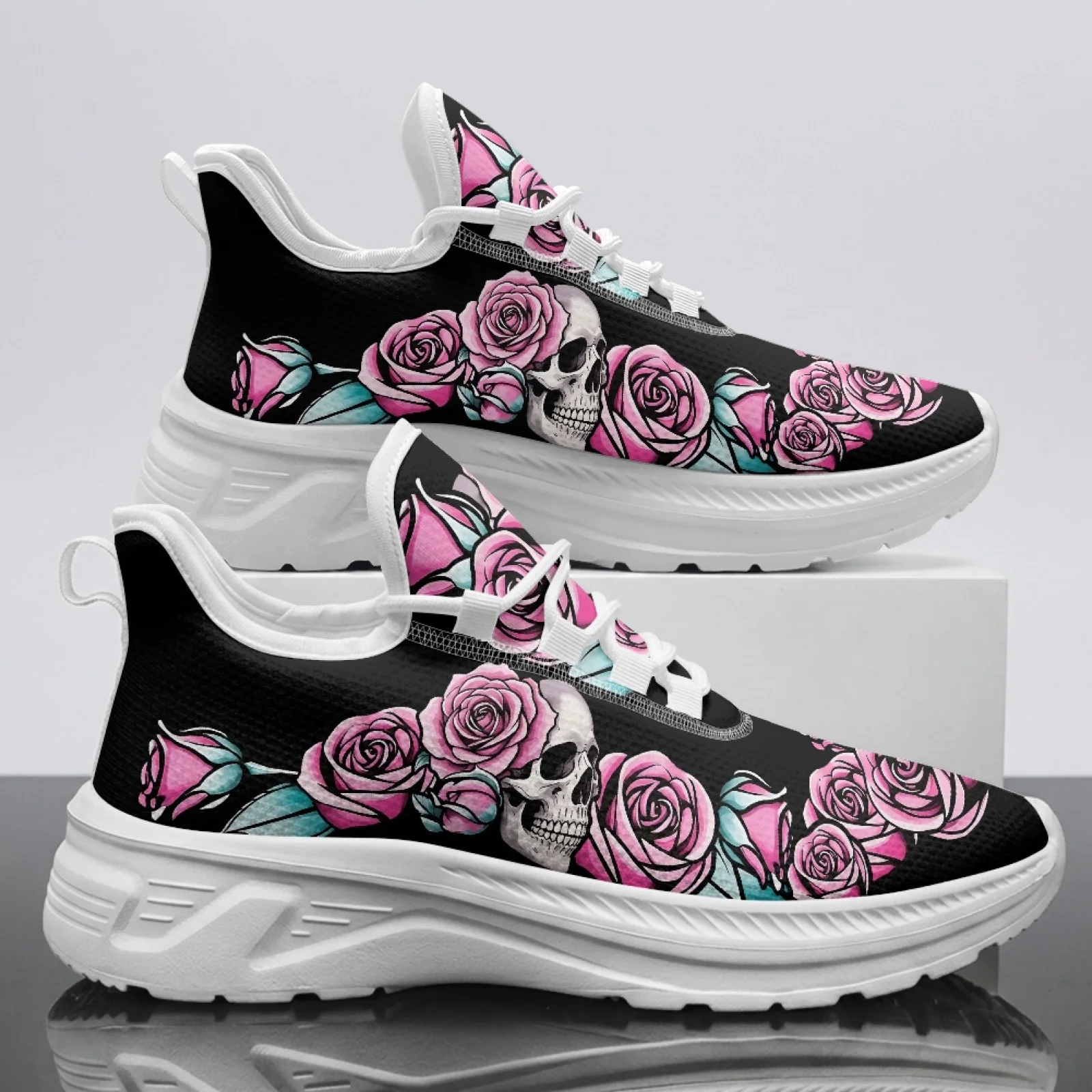 XIXIRIMIDO Skull Rose Mesh Sneakers Women'S Running Shoes Men'S Commuter Shoes Soft Breathable & Lightweight Comfortable 35-48
XIXIRIMIDO Skull Rose Mesh Sneakers Women'S Running Shoes Men'S Commuter Shoes Soft Breathable & Lightweight Comfortable 35-48