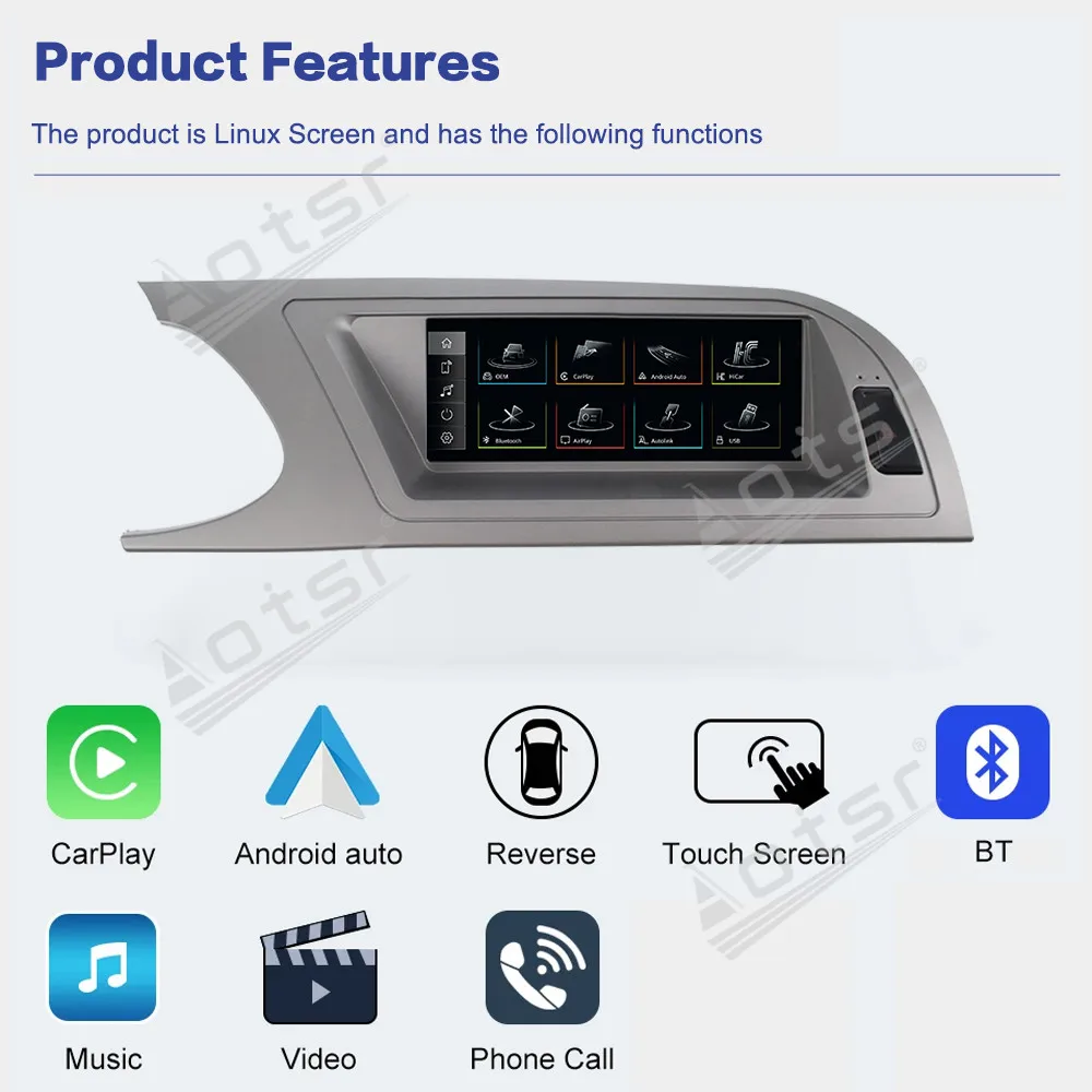 8.8 Inch Linxu System Auto Carplay HiCar For Audi A4L 2009~2012 GPS Navigation Screen Stereo Multimedia Car Radio Auto Head Unit
8.8 Inch Linxu System Auto Carplay HiCar For Audi A4L 2009~2012 GPS Navigation Screen Stereo Multimedia Car Radio Auto Head Unit