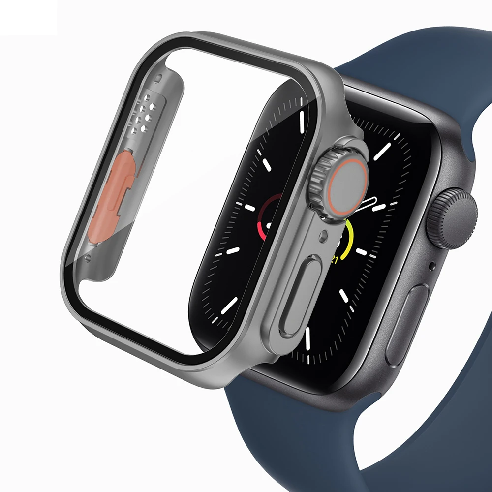 Чехол для часов ПК для Apple Watch Series 9 8 7 41 мм, чехол для часов с пленкой из закаленного стекла - серый
Чехол для часов ПК для Apple Watch Series 9 8 7 41 мм, чехол для часов с пленкой из закаленного стекла - серый