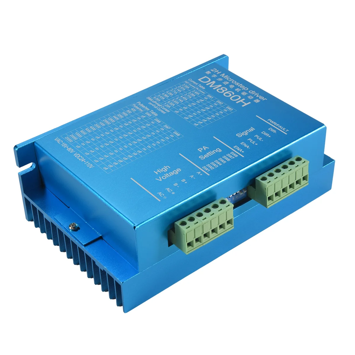 НОВЫЙ цифровой драйвер шагового двигателя DM860H 57/86 с вентилятором, 2-фазный Nema23,34 DMA860H 7,2 А, 18-80 В переменного тока для печати привода с ЧПУ
НОВЫЙ цифровой драйвер шагового двигателя DM860H 57/86 с вентилятором, 2-фазный Nema23,34 DMA860H 7,2 А, 18-80 В переменного тока для печати привода с ЧПУ