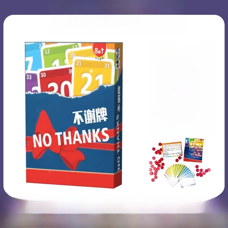 No Thanks Tabletop Card Game for Adult Entertainment Family Casual Gathering Game No Need to Say Thank You Brand
No Thanks Tabletop Card Game for Adult Entertainment Family Casual Gathering Game No Need to Say Thank You Brand