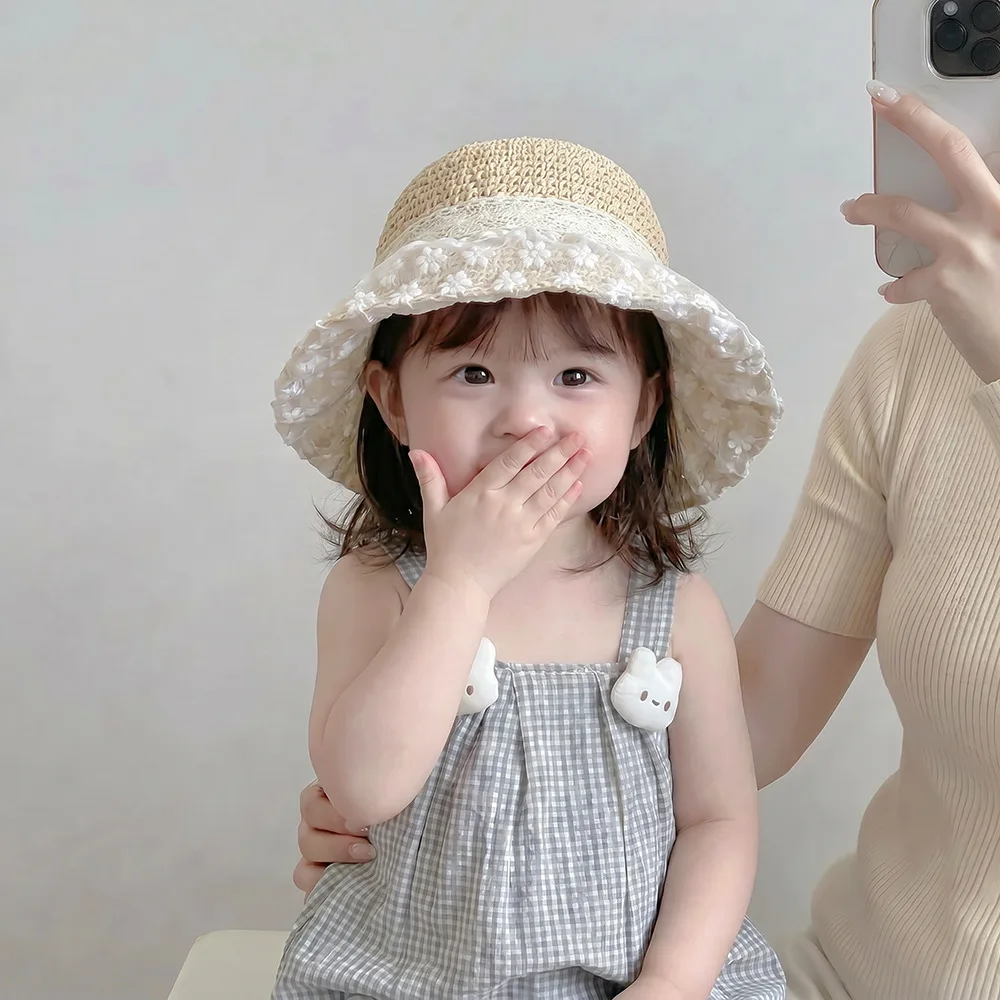 Summer Baby Straw Hats Kids Girls Lovely Lace Bow Sunshade Caps Children Fisherman Hat
Summer Baby Straw Hats Kids Girls Lovely Lace Bow Sunshade Caps Children Fisherman Hat