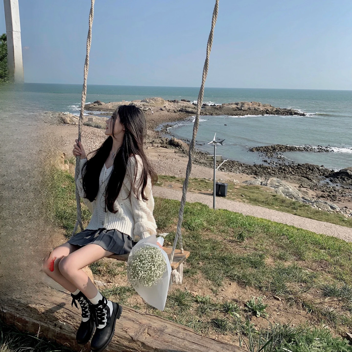 Loose Long Sve V-Ne Hollow out White Open Cardigan Sweater Sweet Sle Autumn Winter Women's Faion Casual Knitwear
Loose Long Sve V-Ne Hollow out White Open Cardigan Sweater Sweet Sle Autumn Winter Women's Faion Casual Knitwear