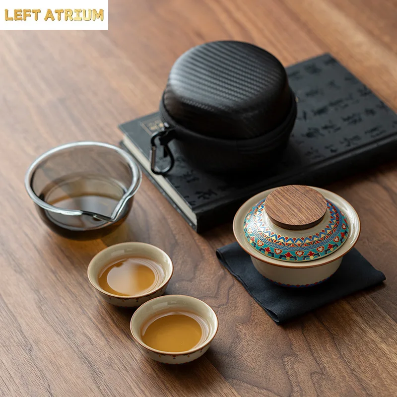 One Pot Two Cups Outdoor Camping Ru Porcelain Travel Kung Fu Tea Set Portable On-the-go Tea Brewing Pot
One Pot Two Cups Outdoor Camping Ru Porcelain Travel Kung Fu Tea Set Portable On-the-go Tea Brewing Pot
